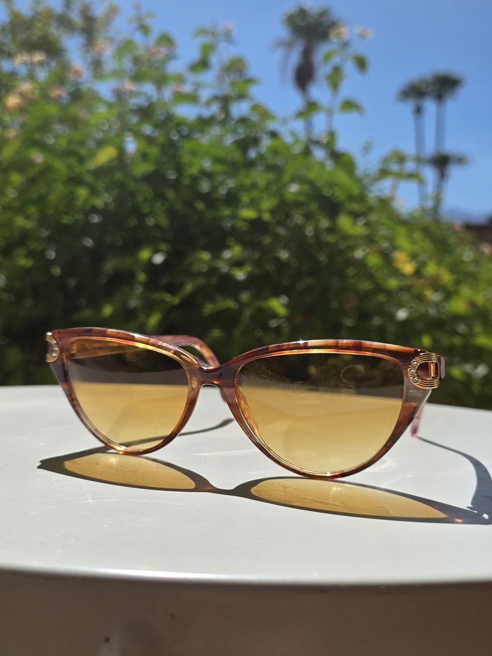 YSL Tortoiseshell Cat Eye Sunglasses - Brown Gradient Lenses
